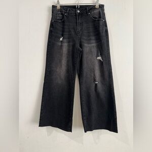 Dokotoo Women' High Waisted Baggy Jeans ripped Wide Leg Casual Style size 10 NWT